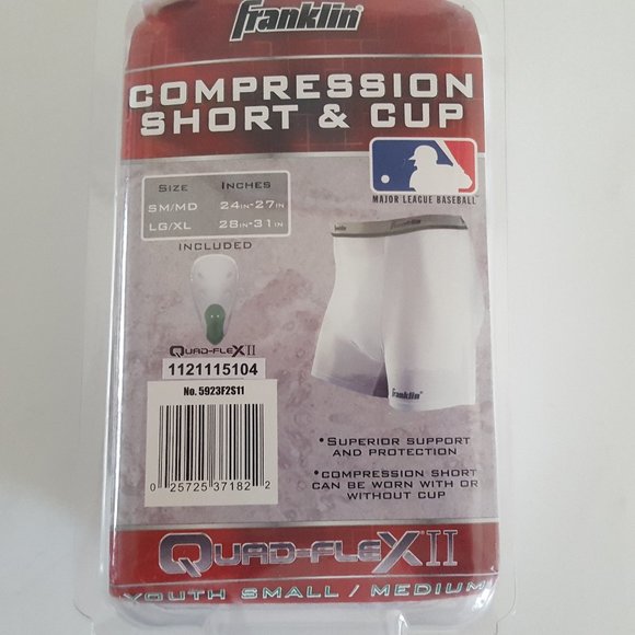 Franklin Compression Shorts & Cup Youth Small/Medium 24"-27" Quad Flex II - Picture 5 of 10
